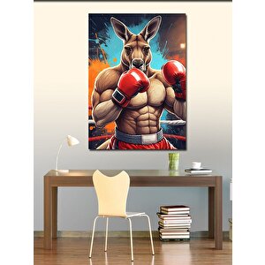 Kanvas Tablo Kaslı Boksör Kanguru 100x140 cm