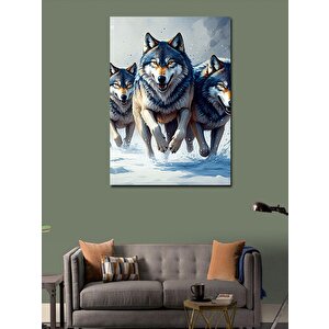 Kanvas Tablo Gece Kurtları 50x70 cm
