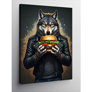 Kanvas Tablo Burger Tutan Kurt 70x100 cm