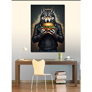 Kanvas Tablo Burger Tutan Kurt 70x100 cm