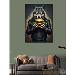 Kanvas Tablo Burger Tutan Kurt 70x100 cm