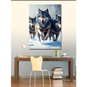 Kanvas Tablo Gece Kurtları 70x100 cm