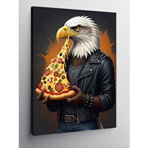 Kanvas Tablo Pizza Yiyen Kartal 70x100 cm