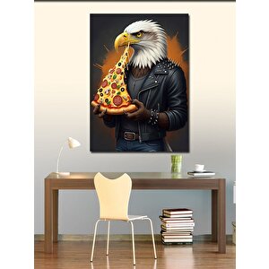 Kanvas Tablo Pizza Yiyen Kartal 50x70 cm