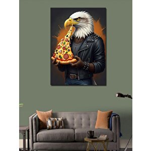 Kanvas Tablo Pizza Yiyen Kartal 50x70 cm