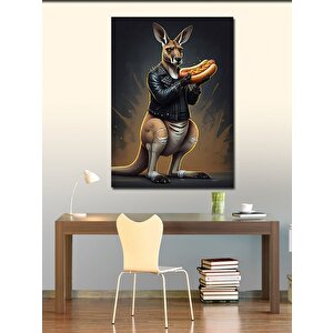 Kanvas Tablo Hatdog Ve Kanguru 100x140 cm