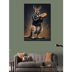 Kanvas Tablo Hatdog Ve Kanguru 100x140 cm