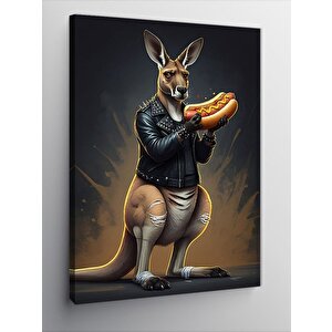 Kanvas Tablo Hatdog Ve Kanguru 50x70 cm