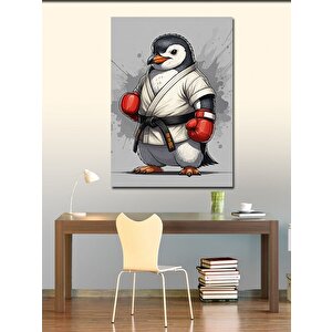 Kanvas Tablo Karate Penguen 50x70 cm