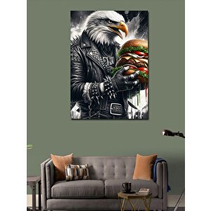 Kanvas Tablo Burger Tutan Kartal 70x100 cm