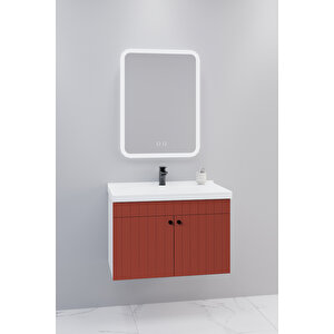 Avien 80 Cm Banyo Dolabı Cmr Aynalı - Boy Dolap Hariç Kiremit
