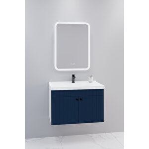 Avien 80 Cm Banyo Dolabı Cmr Aynalı - Boy Dolap Hariç Lacivert