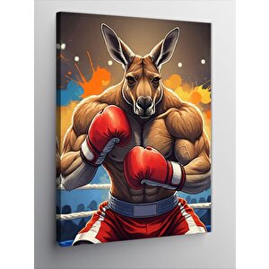Kanvas Tablo Boksör Kanguru 100x140 cm