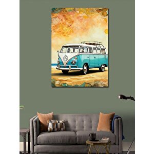Kanvas Tablo Mavi Karavan 100x140 cm