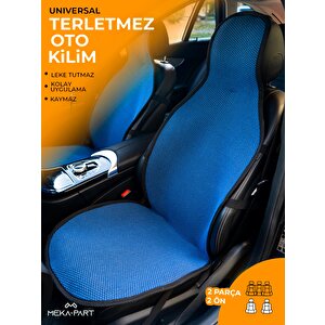 Meka Part Oto Koltuk Koruyucu Kılıf 2 Parça Mavi Universal Ön Koltuklar %100 Pamuk