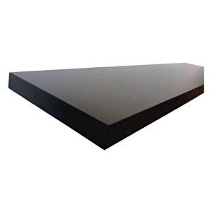 Mat Siyah 7li Mdf Uçan Duvar Rafı Gizli Bağlantı Kitaplık