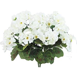 Yapay Çiçek Sardunya Demeti 40*25cm 1.kalite Beyaz Balkon Çiçeği