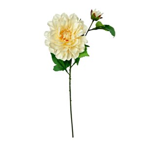 Yapay Çiçek Krizantem Yavruağzı Tek Dal Tomurcuklu 65*17cm Kumaş Çiçek Uzun Dal