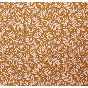 Yüzde Yüz Pamuklu Çiçekli Bej 180x200+2*(50x70) Battal Boy Lastikli Çarşaf Seti