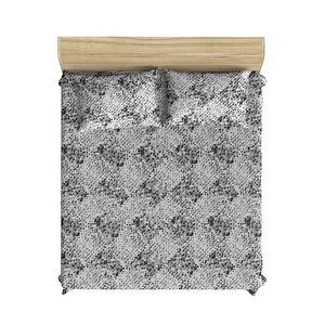 Pamuklu Polycotton Geometrik Ücgenler 160x200 + 2*(50x70) Çift Kişilik Lastikli Çarşaf Takımı