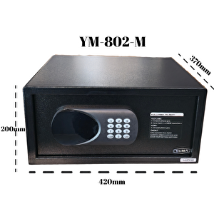 Yuma Ym-802m Elektronik Şifreli Ve Anahtarlı Çelik Kasa