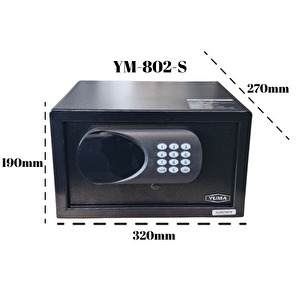 Yuma Ym-802s Elektronik Şifreli Ve Anahtarlı Çelik Kasa