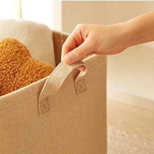 Ocean Home Textile Çocuk Odası Jüt Keten Kumaş Sepet 30 X 30 X 30 Cm