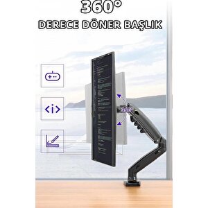 Tayfun 23.8''inç  Lcd Led Monitör Masa Üstü  Full Hareketli Askı Aparatı