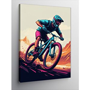 Kanvas Tablo Dağ Bisikletçisi 50x70 cm