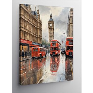Kanvas Tablo Londra Sokakları 100x140 cm