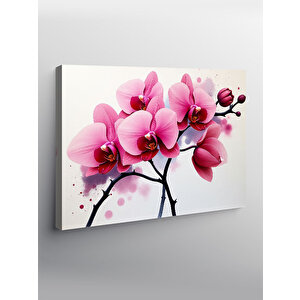 Kanvas Tablo Pembe Orkide Çiçeği 70x100 cm