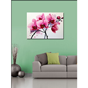 Kanvas Tablo Pembe Orkide Çiçeği 70x100 cm