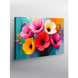 Kanvas Tablo Renkli Çiçek Buketi 100x140 cm