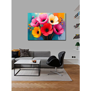 Kanvas Tablo Renkli Çiçek Buketi 100x140 cm