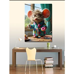 Kanvas Tablo Pijamalı Fare 50x70 cm