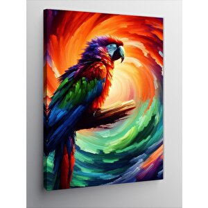 Kanvas Tablo Renkli Papağan 100x140 cm