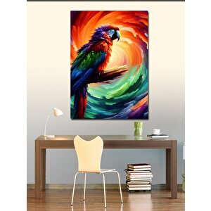 Kanvas Tablo Renkli Papağan 100x140 cm