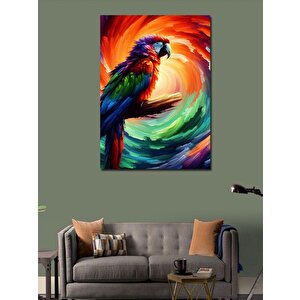 Kanvas Tablo Renkli Papağan 100x140 cm