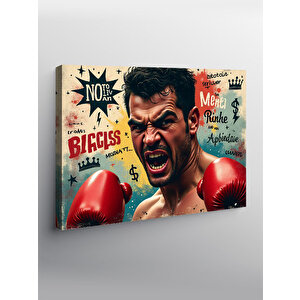 Kanvas Tablo Boks Yapan Adam İllüstrasyonu 70x100 cm
