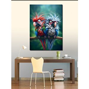 Kanvas Tablo Renkli Papağanlar 70x100 cm