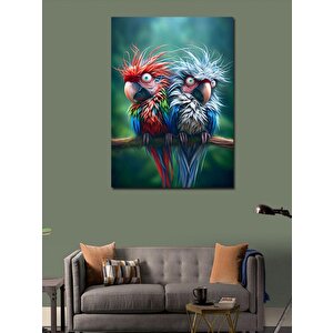 Kanvas Tablo Renkli Papağanlar 70x100 cm