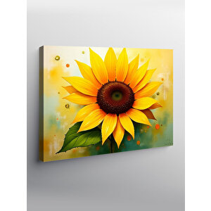 Kanvas Tablo Büyük Ayçiçeği İllüstrasyonu 50x70 cm