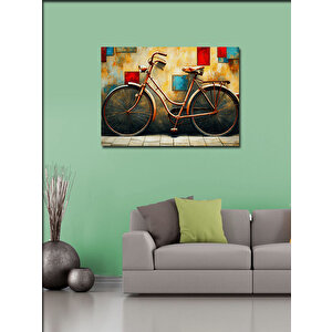 Kanvas Tablo Vintage Bisiklet Modeli 100x140 cm