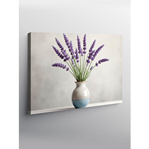 Kanvas Tablo Lavanta Çiçek Vazosu 70x100 cm