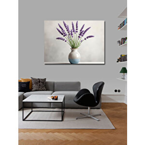 Kanvas Tablo Lavanta Çiçek Vazosu 70x100 cm