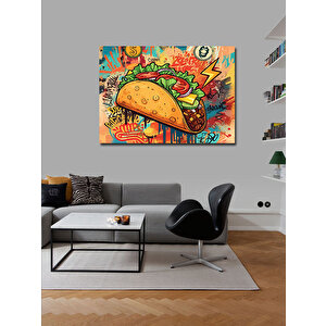 Kanvas Tablo Renkli Taco Tasarımı 50x70 cm