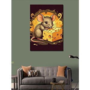 Kanvas Tablo Peynirli Fare 50x70 cm