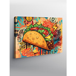 Kanvas Tablo Renkli Taco Tasarımı 70x100 cm