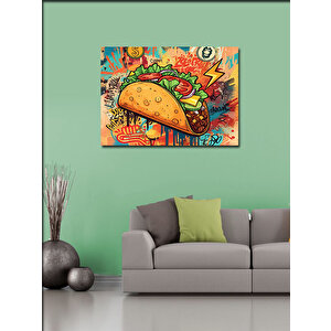 Kanvas Tablo Renkli Taco Tasarımı 70x100 cm