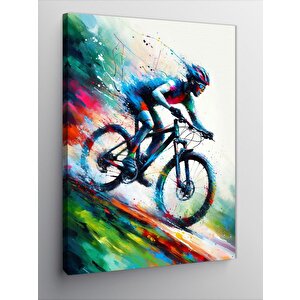Kanvas Tablo Hızlı Bisikletçi 100x140 cm